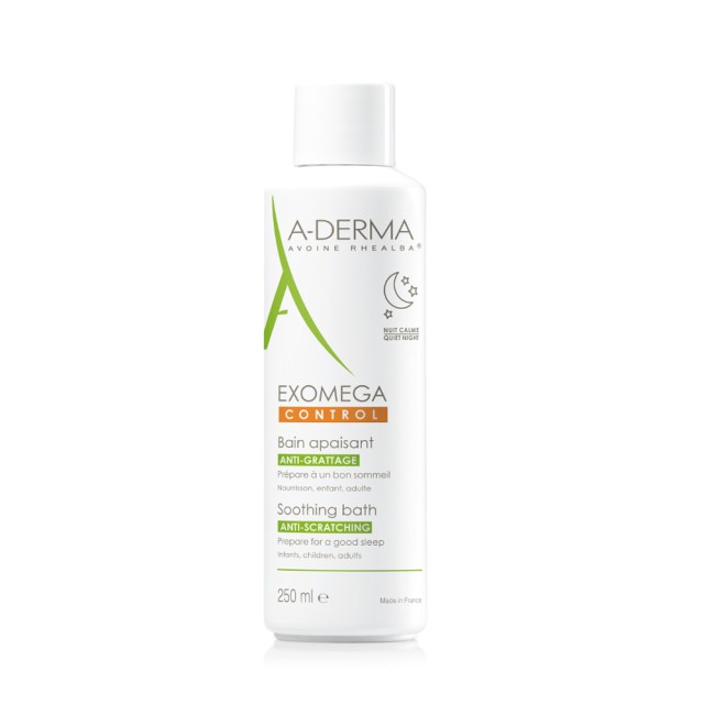 A Derma Exomega Control Soothing Bath 250ml (Καταπραϋντικό Μπάνιου για την Αντιμετώπιση του Αισθήματος Κνησμού)