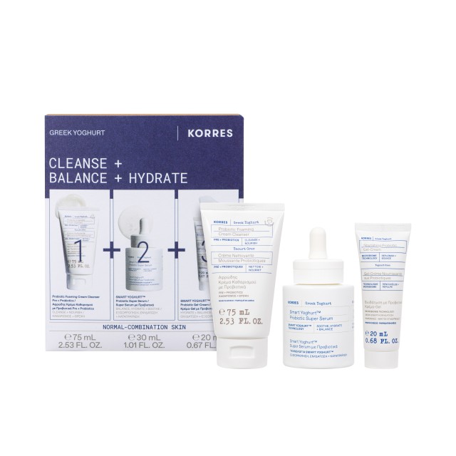 Korres SET Greek Yoghurt Cleanse & Balance & Hydrate