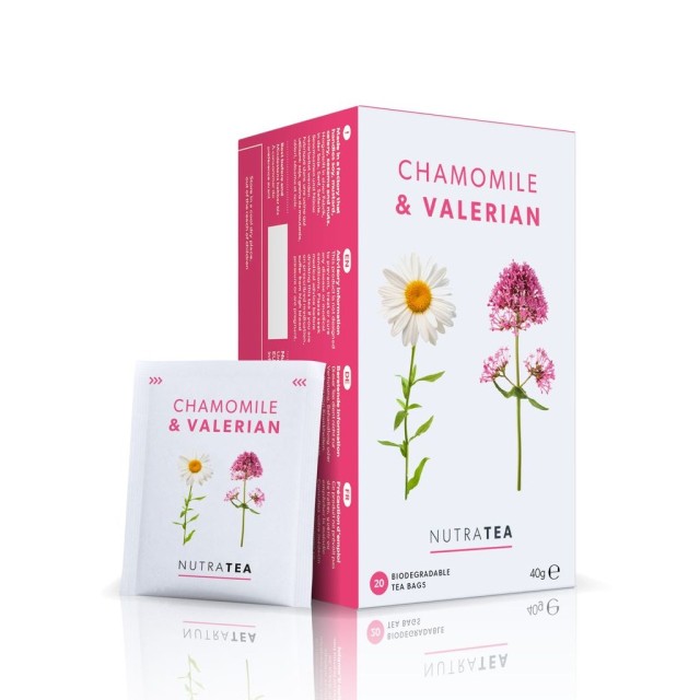 Nutratea Chamomile & Valerian 20bags (Θεραπευτικό Αφέψημα για Ύπνο & Χαλάρωση)