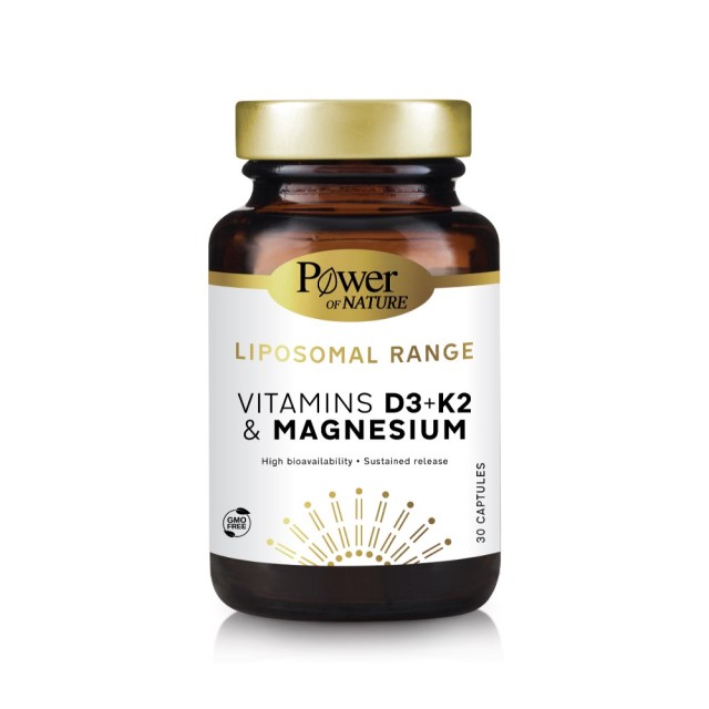 Power Health Liposomal Range Vitamins D3+K2 & Magnesium 30caps (Συμπλήρωμα Διατροφής με Βιταμίνη D3, Βιταμίνη K2 & Μαγνήσιο σε Λιποσωμιακή Μορφή)