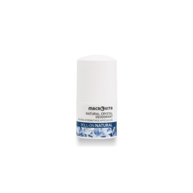 Macrovita Natural Crystal Deodorant Φυσικός Αποσμητικός Κρύσταλλος Roll On Natural 50ml