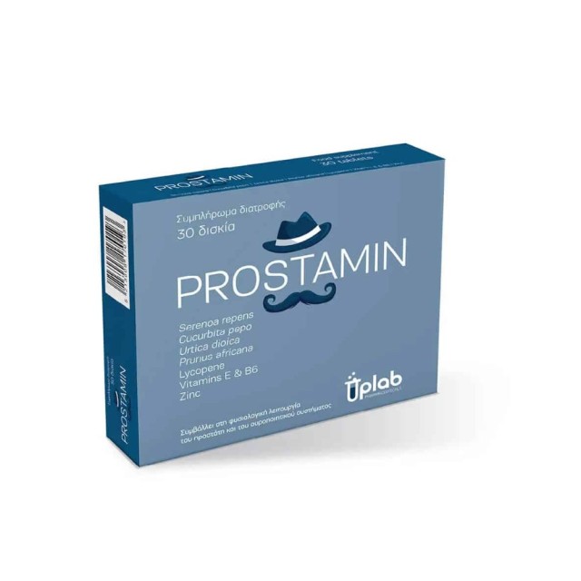 Uplab Prostamin 30tabs (Συμπλήρωμα Διατροφής για τη Φυσιολογική Λειτουργία του Προστάτη & την Υγεία του Ουροποιητικού Συστήματος)