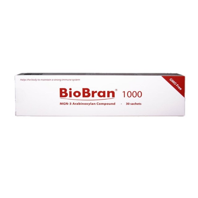 BioBran 1000mg MGN-3 Arabinoxylan 30 sachets (Συμπλήρωμα Διατροφής με Σύμπλεγμα Αραβινοξυλάνης Πίτουρου Ρυζιού για Ενίσχυση του Ανοσοποιητικού)