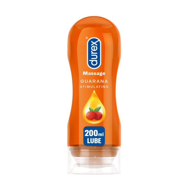 Durex Massage Guarana Stimulating Lube 200ml (Λιπαντικό & Τζέλ για Μασάζ 2σε1)