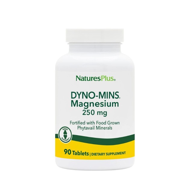 Natures Plus Dyno Mins Magnesium 250mg 90tabs (Συμπλήρωμα Διατροφής Οργανικού Μαγνησίου)