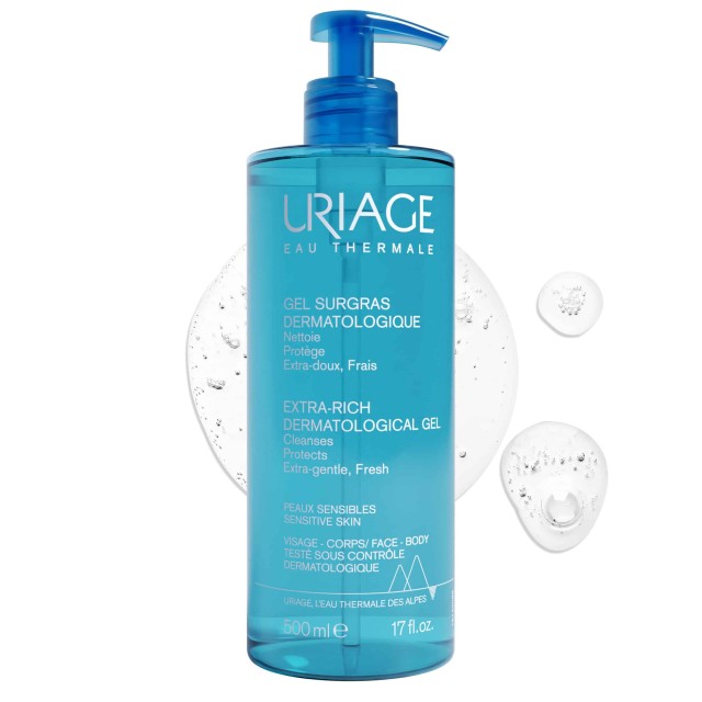 Uriage Extra Rich Dermatological Gel 500ml (Τζελ Καθαρισμού Προσώπου & Σώματος)