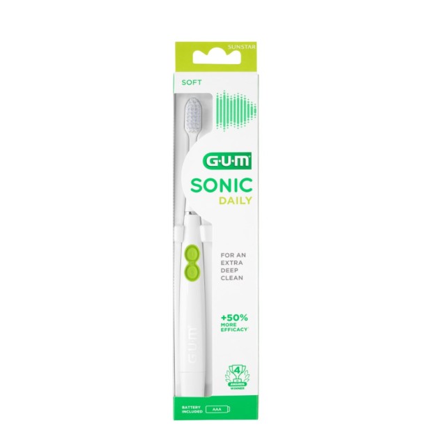 Gum Sonic Daily White Toothbrush 4100 (Ηλεκτρική Οδοντόβουρτσα Άσπρη)