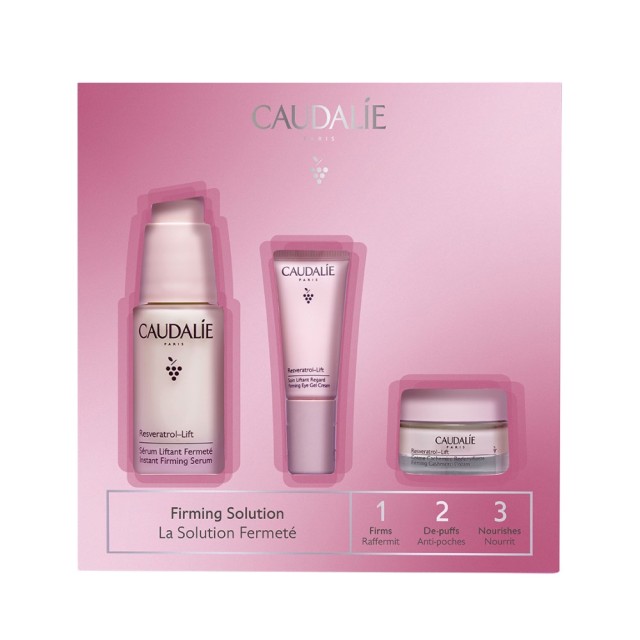 Caudalie Resveratrol-Lift SET Instant Firming Serum 30ml & ΔΩΡΟ Firming Eye Gel Cream 5ml & Firming Cashmere Cream 15ml (ΣΕΤ Περιποίησης Κατά των Ρυτίδων με Ορό, Κρέμα Ματιών & Κρέμα Ημέρας)