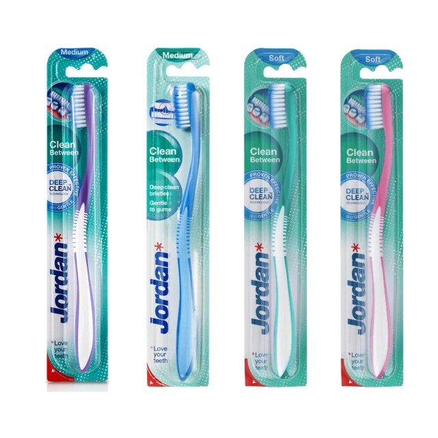Jordan Clean Between Medium Toothbrush (Οδοντόβουρτσα Μέτρια)