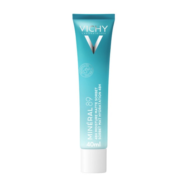 Vichy Mineral 89 48H Moisture Matte Sorbet Gel 40ml (Κρέμα - Gel Ενυδάτωσης με Ματ Αποτέλεσμα για Λιπαρή Επιδερμίδα)