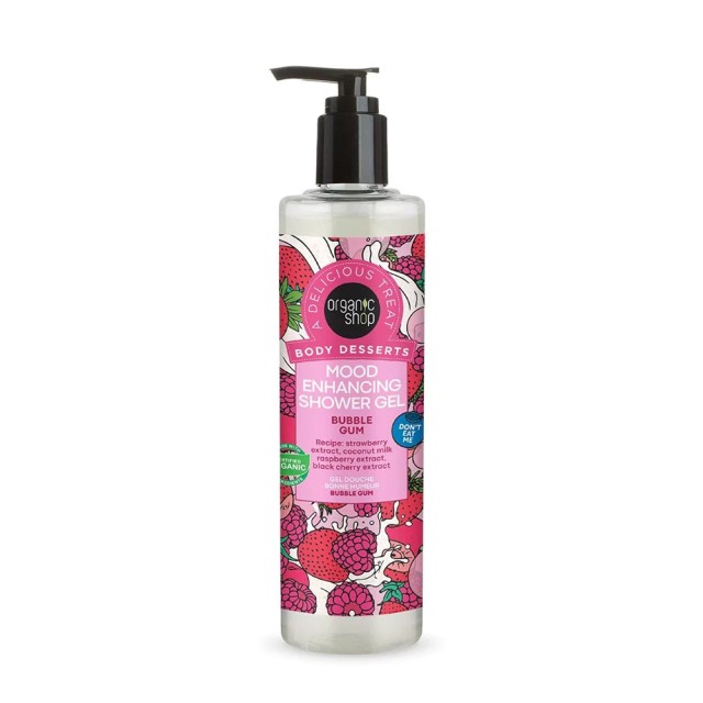 Natura Siberica Organic Shop Body Desserts Bubble Gum Shower Gel 280ml (Αναζωογονητικό Αφρόλουτρο με Άρωμα Τσιχλόφουσκα)