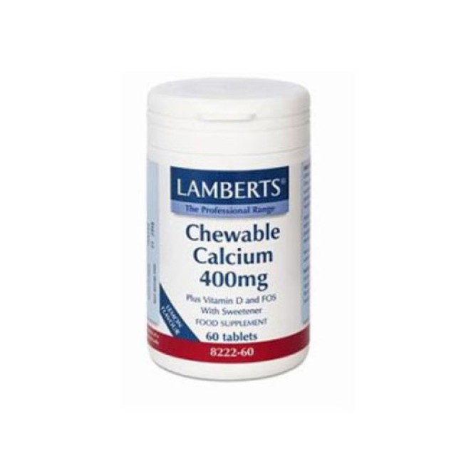Lamberts Chewable Calcium 400mg 60tab (Μασώμενο Ασβέστιο)