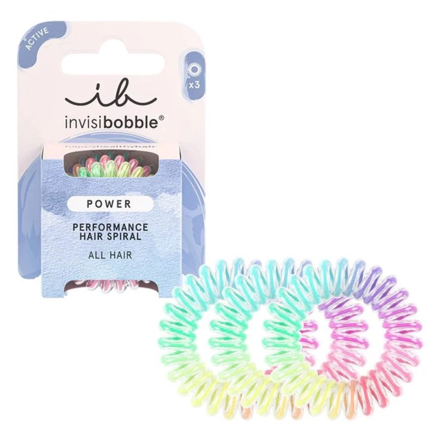 Invisibobble Power Magic Rainbow 3τεμ (Λαστιχάκια Μαλλιών για Γερό Κράτημα σε Χρώμα Ουράνιο Τόξο)