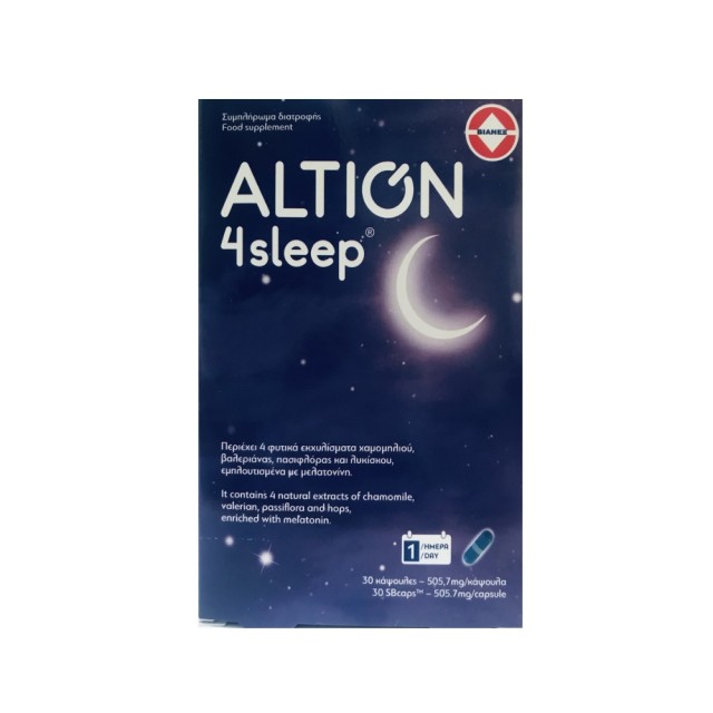 Altion 4 Sleep 30caps (Συμπλήρωμα Διατροφής για Βελτίωση της Ποιότητας του Ύπνου)