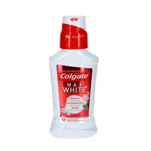 Colgate Max White Instantly Mouthwash 250ml (Στοματικό Διάλυμα Καθημερινής Χρήσης για Πρόληψη Χρωματικών Λεκέδων)