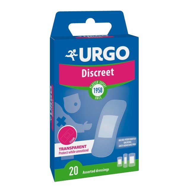 Urgo Discreet 20τεμ (Διαφανές Αντισηπτικό Κολλητικό Επίθεμα)