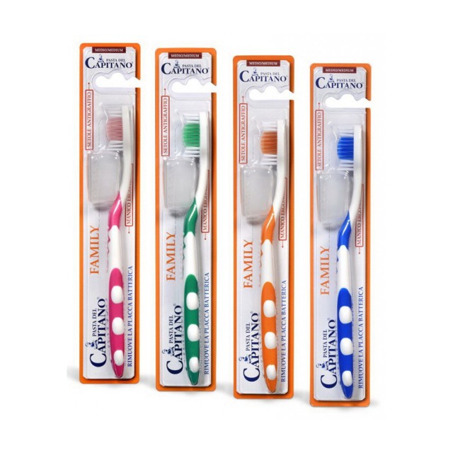 Capitano Toothbrush Family Medium 1 τεμ (Χειροκίνητη Οδοντόβουρτσα Μέτριας Σκληρότητας για Όλη την Οικογένεια)