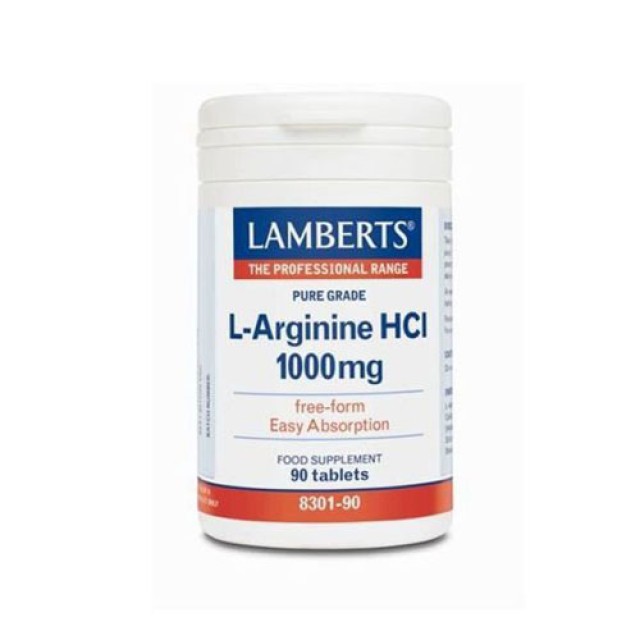 Lamberts L Arginine Hcl 1000mg 90tab (Αμινοξέα)