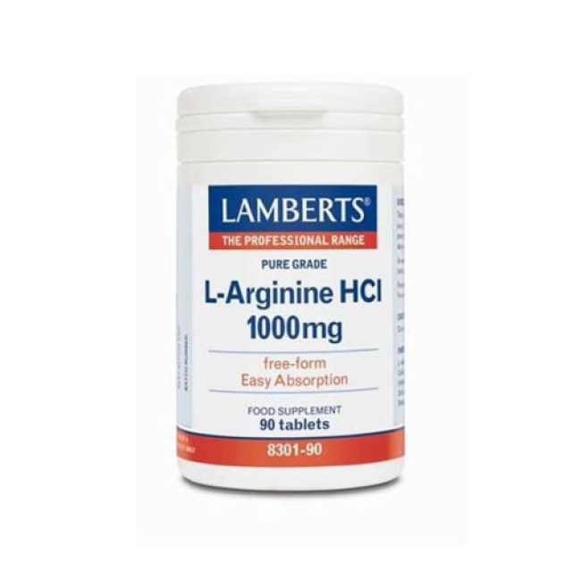 Lamberts L Arginine Hci 1000mg 90tab