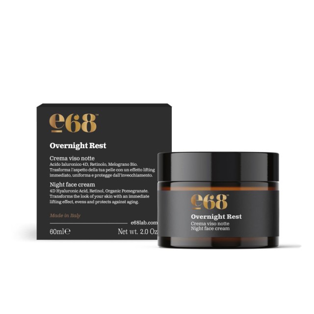 E68 Overnight Rest Night Face Cream 60ml (Αντιρυτιδική Κρέμα Νύχτας)