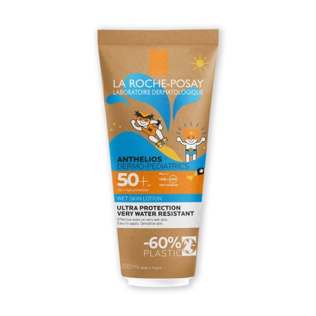 La Roche-Posay Anthelios Dermo-Pediatrics Wet Skin Lotion SPF50+ 200ml (Παιδικό Αντηλιακό Γαλάκτωμα για Εφαρμογή και σε Βρεγμένο Δέρμα)