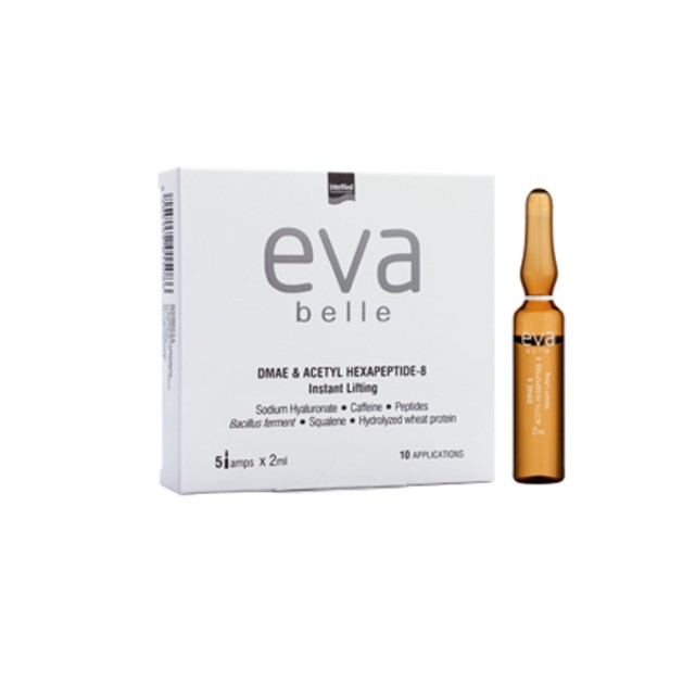 Eva Belle DMAE & Acetyl Hexapeptide-8 Instant Lifting Ampoules 5x2ml (Αμπούλες για Άμεση Σύσφιξη & Αντιρυτιδική Δράση)
