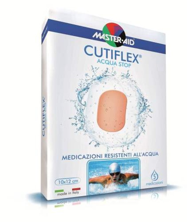 Master Aid Cutiflex Αυτοκόλλητη Αδιάβροχη Γάζα 10x6cm - 5 τεμαχίων