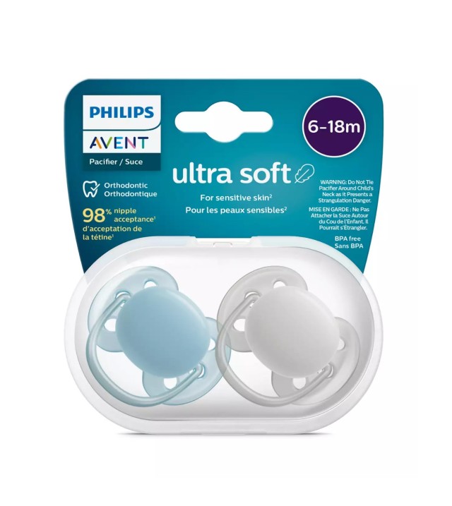 Avent Ultra Soft SCF091/17 6-18m 2τεμ (Εξαιρετικά Απαλή Πιπίλα)