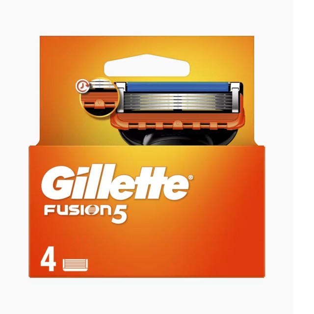 Gillette Fusion5 Mens Razor Blade Refills 8τεμ (Ανταλλακτικές Κεφαλές Ξυριστικής Μηχανής με 5 Λεπίδες & Λιπαντική Ταινία)