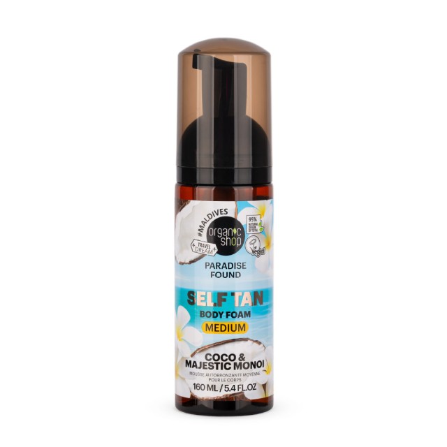 Natura Siberica Organic Shop Self Tan Body Foam Coco & Majestic Monoi - Medium 160ml