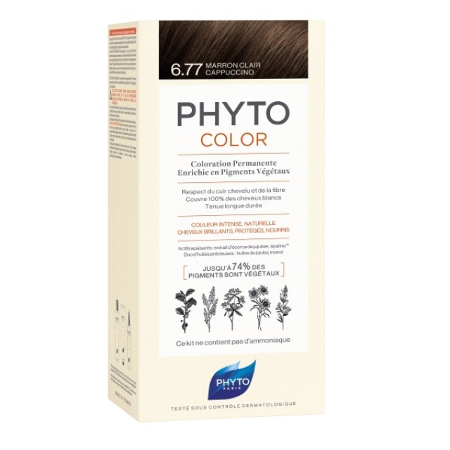 Phyto Phytocolor 6.77 Marron Clair Cappuccino (Μαρόν Ανοιχτό Καπουτσίνο) 