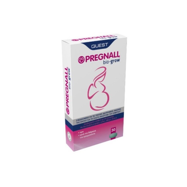 Quest Pregnall Bio Grow 30tabs (Συμπλήρωμα Διατροφής Για Εγκύους)