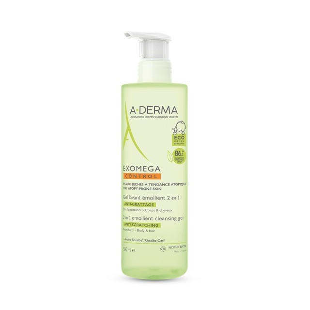 A Derma Exomega Control 2in1 Emollient Cleansing Gel Anti-Scratching 500ml