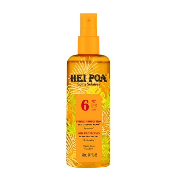 Hei Poa Monoi Suncare Oil SPF6 150ml (Αντηλιακό Λάδι για Πρόσωπο & Σώμα) 