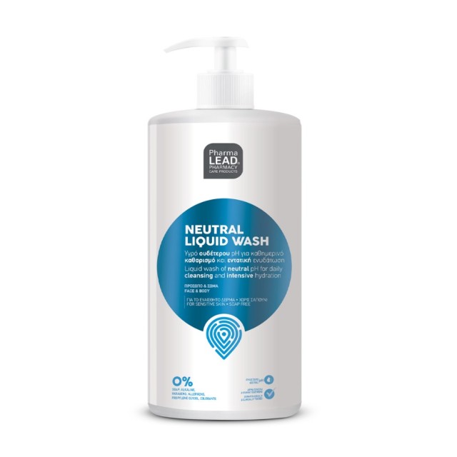 Pharmalead Neutral Liquid Wash 1lt (Υγρό Καθαρισμού Ουδέτερου pH για Πρόσωπο & Σώμα)