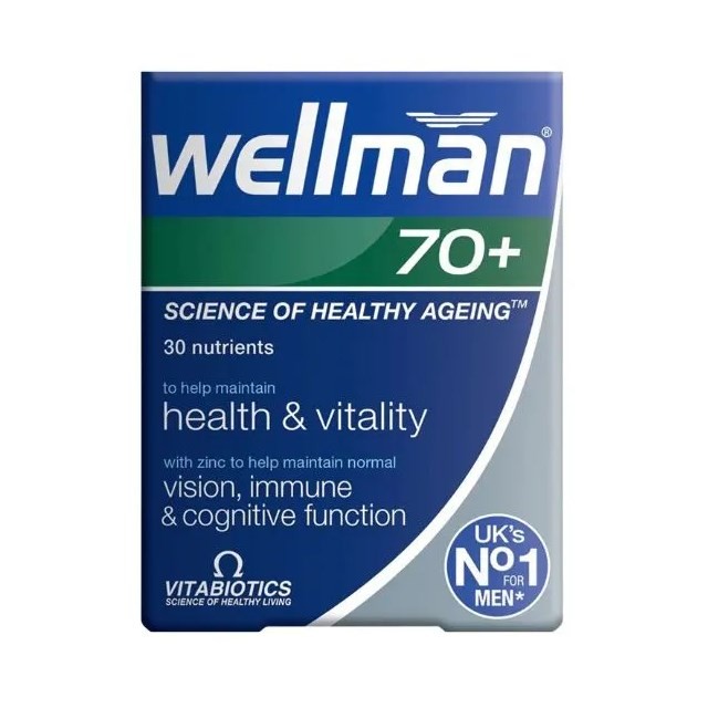 Vitabiotics Wellman 70+ 30tabs (Πολυβιταμίνη για Άντρες Άνω των 70 Ετών)