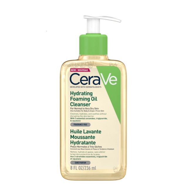 CeraVe Hydrating Foaming Oil Cleanser 236ml (Λάδι Καθαρισμού Προσώπου & Σώματος για Κανονική έως Πολύ Ξηρή Επιδερμίδα)