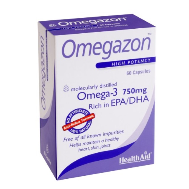 Health Aid Omegazon Blister 60caps (Λιπαρά Οξέα - Κυκλοφορικό - Καρδιά) 