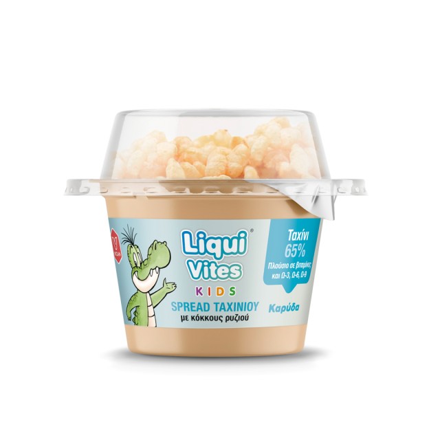 Liqui Vites Tahini Spread with Rice Grains Coconut 44gr (Άλειμμα Ταχινιού με Υπέροχη Γεύση Καρύδα)