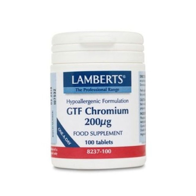 Lamberts Gtf Chromium 200mcg 100tab