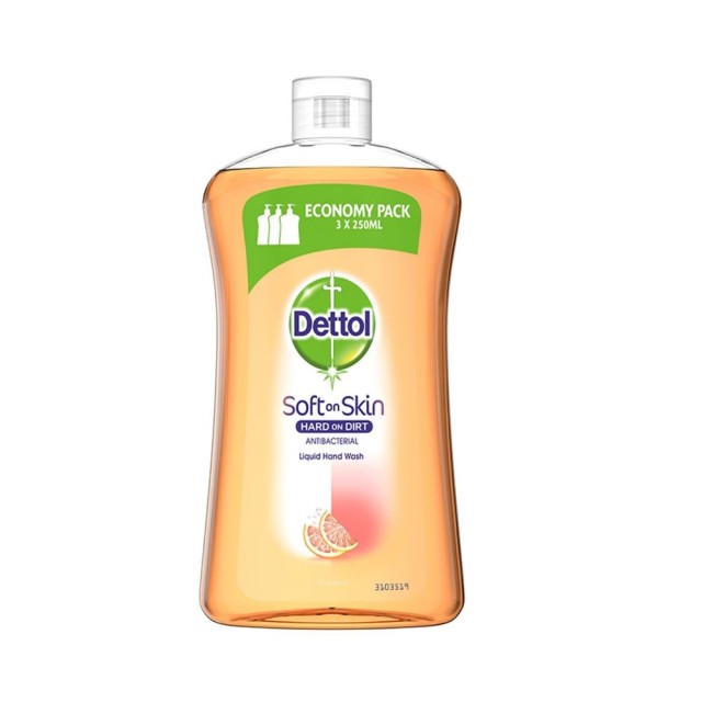 Dettol Anti-Bacterial Liquid Hand Wash Grapefruit Refill 750ml