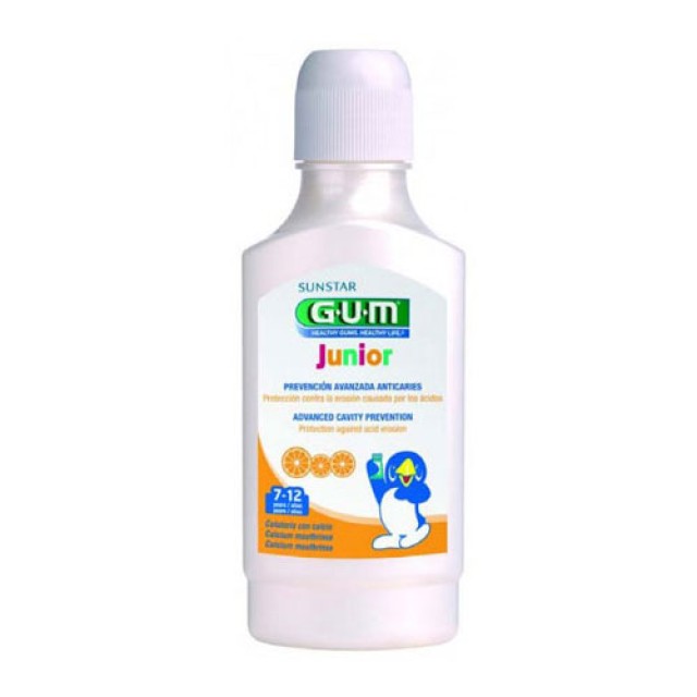Gum Junior 7-12 Rinse Πορτοκάλι  300ml (3020)  (Στοματικό Διάλυμα για Παιδιά - Ηλικία 7-12)