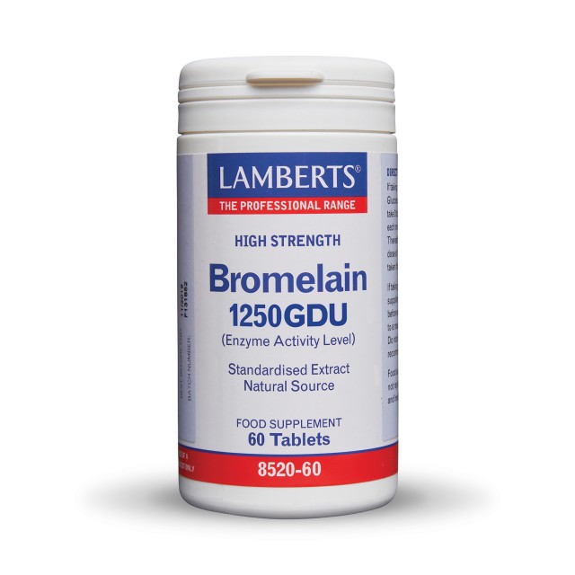 Lamberts Bromelain 1250GDU 60tabs (Υψηλής Ισχύος και Δραστικότητας Βρομελαΐνη)