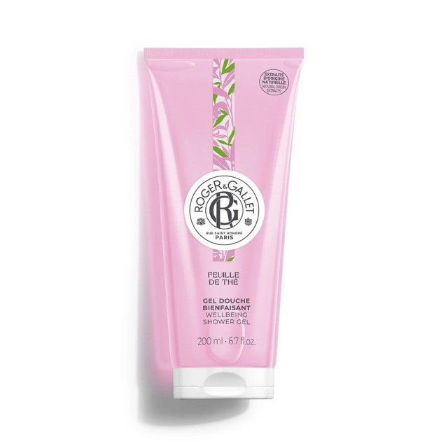 Roger & Gallet Feuille de Thé Shower Gel 200ml (Αφρόλουτρο με Άρωμα Λεμόνι Καλαβρίας - Μαύρο Τσάι Κε