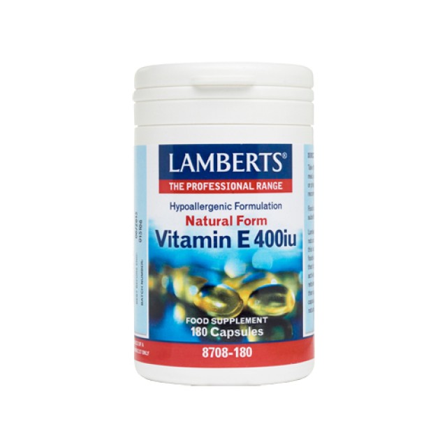 Lamberts Vitamin E 400iu Natural 180caps (Βιταμίνη E)