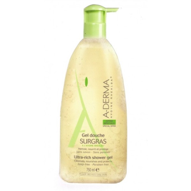 A Derma Gel Surgras 750ml (Απαλό Αφρίζον Τζελ Καθαρισμού)