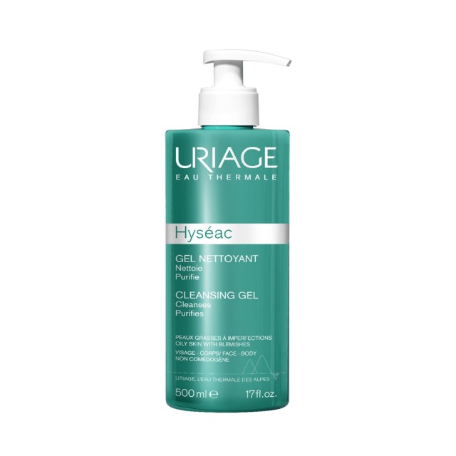 Uriage Hyseac Cleansing Gel 500ml (Τζελ Καθαρισμού για Μικτή/Λιπαρή Επιδερμίδα)