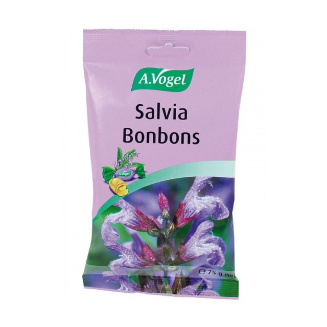 A.Vogel Salvia Bonbons 75gr (Γεμιστές Καραμέλες με Φρέσκο Φασκόμηλο & Μέλι για τον Ερεθισμένο Λαιμό)
