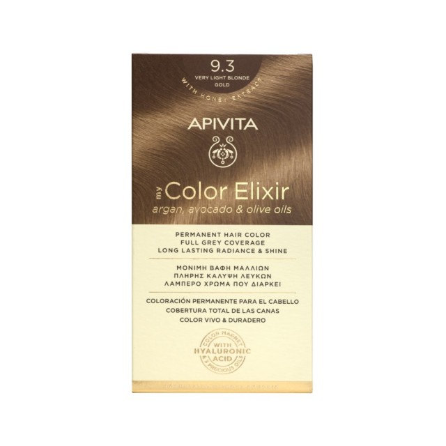 Apivita My Color Elixir N 9.3 (Βαφή Μαλλιών - Πολύ Ανοιχτό Μελί Χρώμα)  