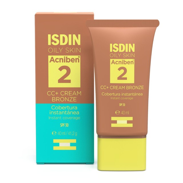 Isdin Acniben CC+ Bronze Cream SPF30 40ml (Ενυδατική Κρέμα Προσώπου με Χρώμα για Λιπαρό & Ακνεϊκό Δέρμα - Bronze Απόχρωση)